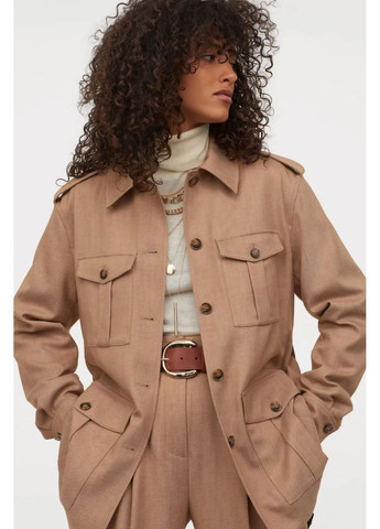 Бежевое демисезонное Полупальто H&M