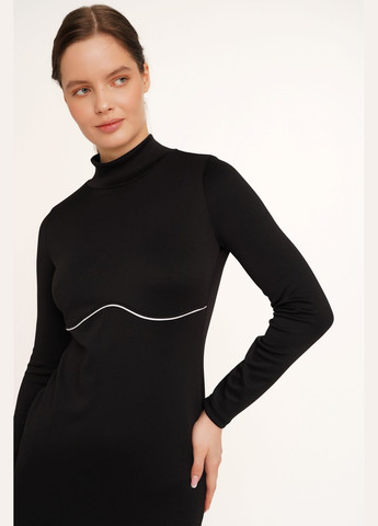 Черное платье однотонное женское wtc02358 черный shop (2000990437969) LAWA однотонное