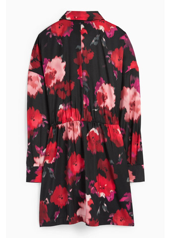 Комбінована кежуал атласна сукня-сорочка C&A однотонна