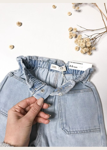 Голубые джинсы 92-98 см голубой артикул л286 Zara