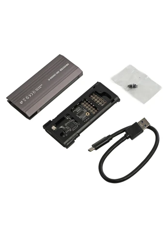 Зовнішня кишеня M.2 NVMe PCIe, USB 3.1 Type-C Gen2, RGB, Metal, Black (EHDE-2280SRGB-01) Maxxter (396633469)