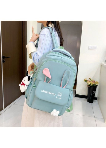 Шкільний набір 4 в 1 рюкзак, сумка-шопер, пенал, сумочка-клатч через плече бірюзовий 1310 No Brand (362475084)