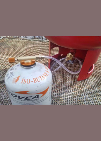 Перехідник для заправки газових туристичних балонів типу epi-gas + адаптер для цангових балонів No Brand (340689006)