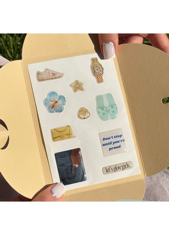 3D Об'ємні наліпки PRETTY GIRL Набір 10шт Stiker Pack наклейки стікери на телефон ноутбук смартфон iPhone Samsung Xiaomi Pixel Smart (369388075)