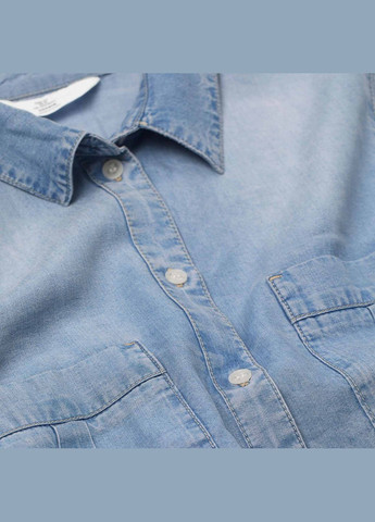 Блакитна сукня сорочка H&M однотонна