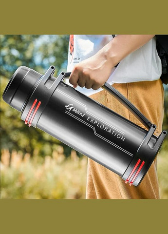 Термос вакуумний туристичний 1200мл із нержавіючої сталі Silver GIANXI (297949576)