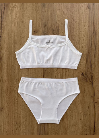 Білий демісезонний комплект трусики та топ для дівчинки Baykar