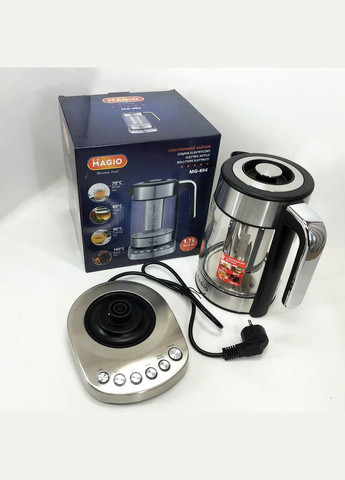 Электрочайник MG-494, чайник прозрачный с подсветкой, чайник дисковый, электрочайник с подсветкой Magio (364663905)