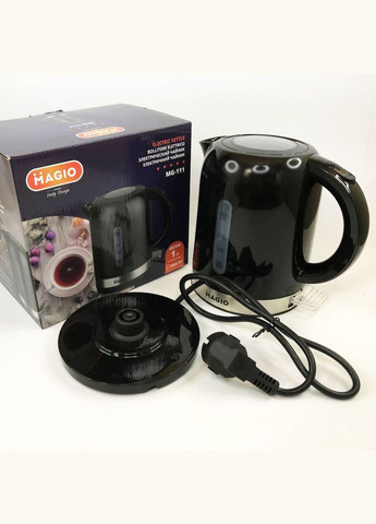 Электрочайник MG-111 1 л, маленький электрочайник, хороший электрический чайник, бесшумный чайник Magio (364664759)