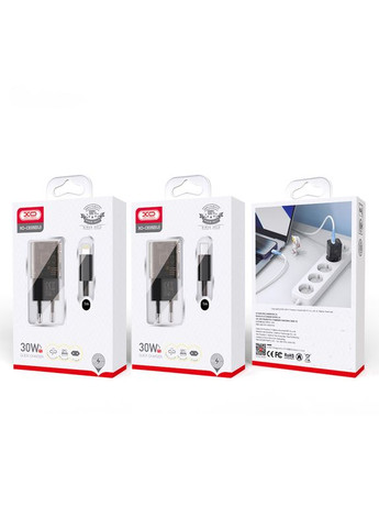 Мережевий Зарядний Пристрій CE05 PD30W+QC3.0 Type-C to Lightning XO (337995377)
