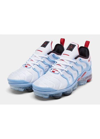 Белые мужские кроссовки air vapormax plus white/light blue Nike