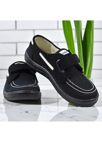 Текстильні топ-сайдери шкільні туфлі мокасини на липучці для хлопчика до школи на змінку Валді Waldi (352538985)