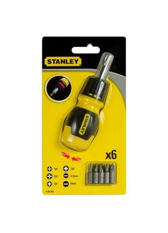 Набір викруток Multibit Stubby, реверсивна, з 6 змінними бітами (0-66-358) Stanley Multibit Stubby, реверсивна, з 6 змінними бітами (404762317)