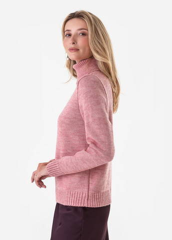 Розовый зимний классический женский свитер SVTR