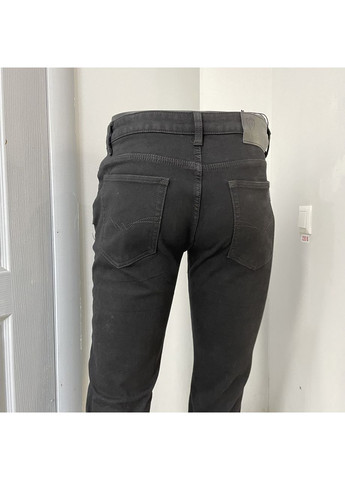 Черные зимние джинсы мужские флис прямые зимние стрейч черные No Brand