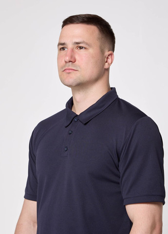 Темно-синяя футболка-мужское поло coolmax черный для мужчин UKM однотонная