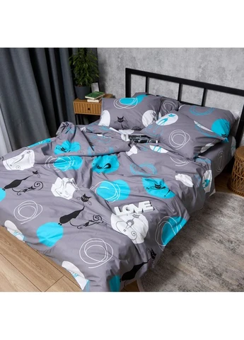 Комплект постельного белья Бязь Gold Люкс King Size 220x240 наволочки 2х40х60 (MS-820010675) Moon&Star Cat Vibes (389750146)