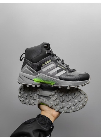 КРОСІВКИ ЖІНОЧІ ADIDAS TERREX HIGH GREY GREEN АДІДАС No Brand сірі демісезони (369391681)