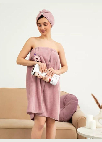 Женская чалма с полотенцем из микрофибры 80х140 (П4К-novo-f-sauna-011) No Brand (323160936)