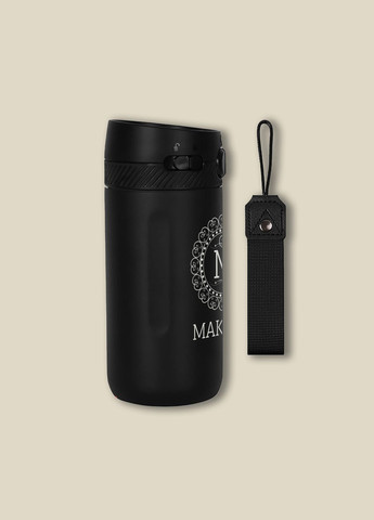 Термокружка Stay "Іменна", Чорний, Дерев'яна подарункова коробка з гравіюванням, 415 мл BeriDari (355372460)