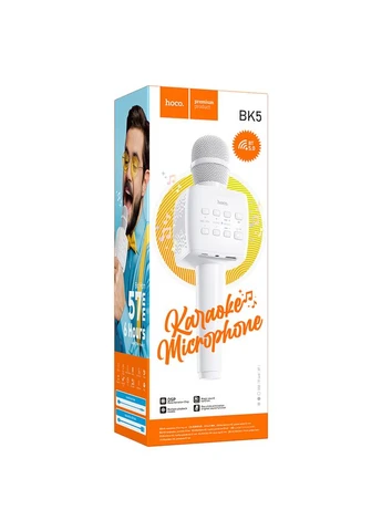 Мікрофон бездротовий BK5, White, BOX Hoco (391576091)