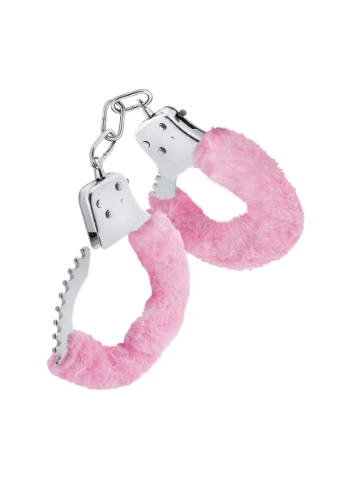 Металлические наручники Temptasia с розовым мехом Blush (383074422)