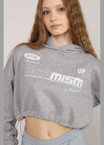 Худи женский цвет серый ЦБ-00270854 Yuki (322966351)