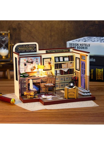 Румбокс Детективное агентство конструктор Detective Lodge DIY Book Nook PC2308 No Brand (362453120)