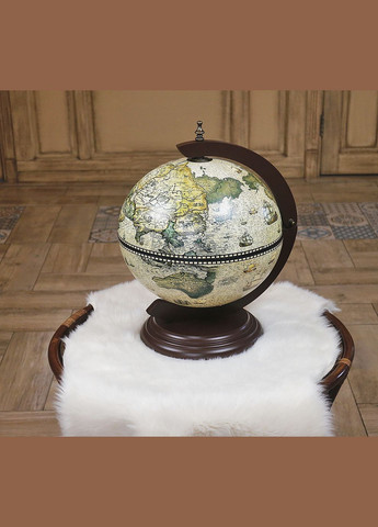 Глобус бар настольный Карта мира новый дизайн кремовая сфера 33 см (33002NCG33) Гранд Презент (282738118)