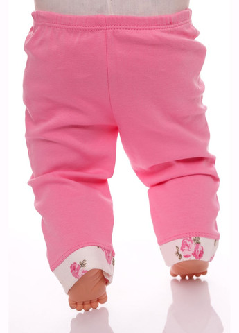 Розовый демисезонный костюм с длинным рукавом для девочки трикотажный с розочками розовый 68 см (33011) BABYKROHA