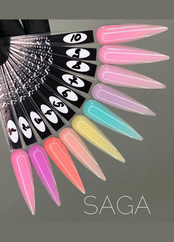 Новинка! Сиреневая база камуфлируется для маникюра в ассортименте 10 цветов баз. Saga (342376486)