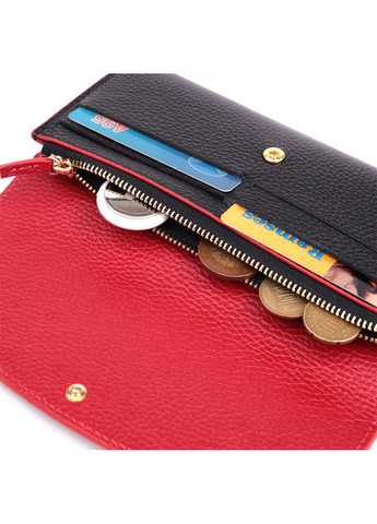 Женский кошелек с треугольным клапаном из натуральной кожи 22860 Черный Tony Bellucci (331908122)