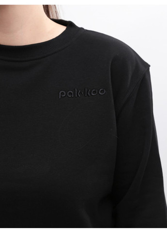 Чорний світшот жіночий чорний на флісі JEANSclub однотонний (369668904)