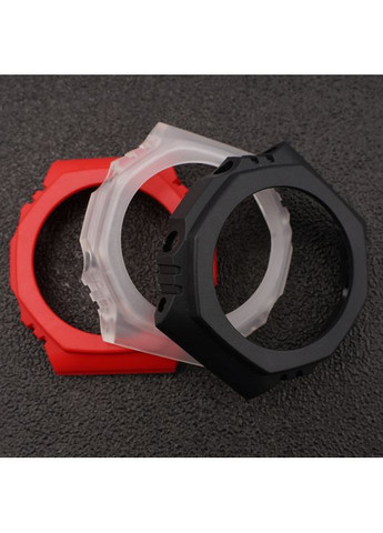 Ремінець та безель для Casio G-Shock червоний чорний каучуковий ремінь для годинника та браслет ProDobro (367265761)