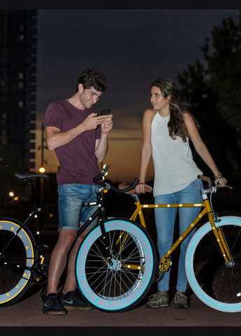 Наклейки світловідбивні на раму велосипеда жовтогарячі Schiok! (316150950)