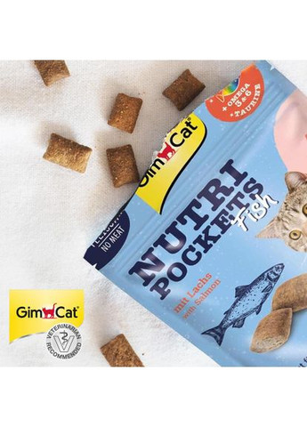 Лакомство для кошек Nutri Pockets Fish Лосось 60 г GimCat (331651922)