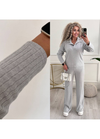 Костюм з королівської ангори у широкий рубчик,кофта оверсайз та штани палаццо Україна (365958165)