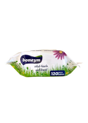 Серветки вологі Boneym 120 шт з клапаном 2320 No Brand (356613943)