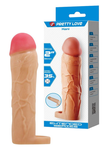 Насадка презерватив із підхоплюванням мошонки +5 см Pretty Love "Hani" LyBaile (307073306)