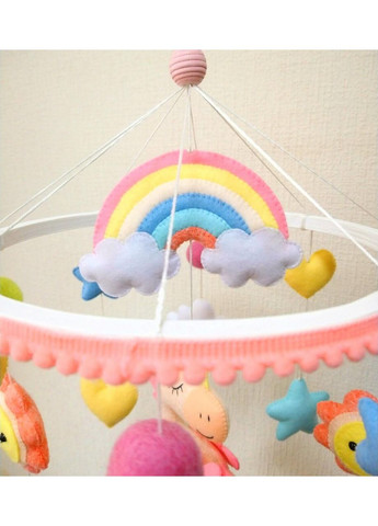 Дитячий мобіль із фетру Чарівний Світ ручної роботи, Фетровий мобіль у ліжечко No Brand (362679081)