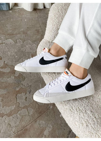 Черные демисезонные кроссовки мужские nike blazer 77 low 77 vintage white black 2 найк блейзер No Brand