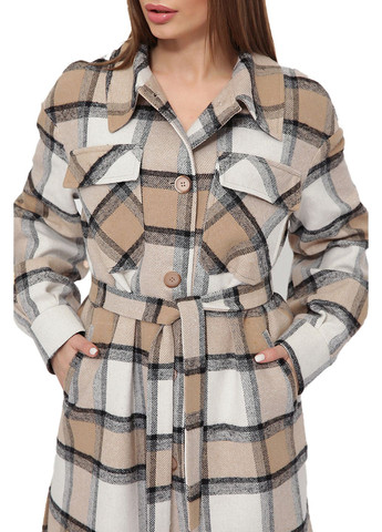 Бежеве демісезонне Пальто-сорочка Еван бежевий (326) Emass