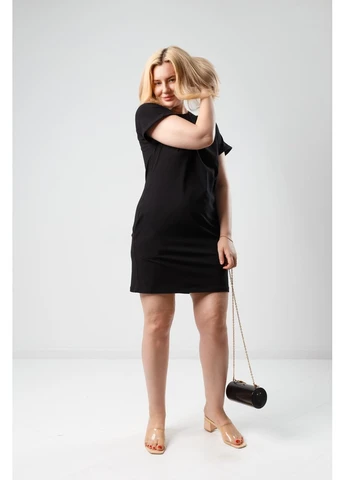Черное кэжуал платье Fashion Girl