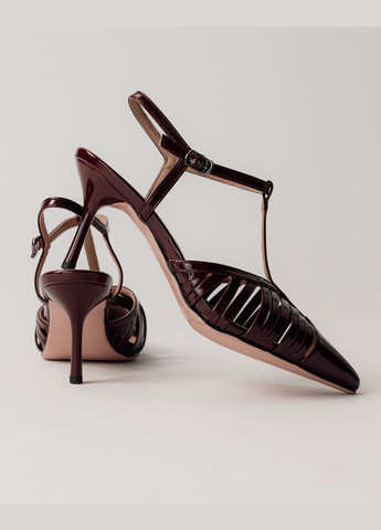 Босоніжки на високій шпильці лакова шкіра Aiformaria (325215326)