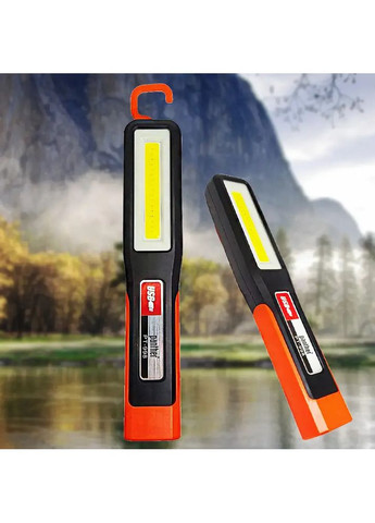 Фонарь аккумуляторный ручной LED с магнитом и крючком COB боковая панель зарядка USB 1200mAh фонарик PT-998 HandyHeat (367074329)