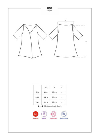 Сатиновий відкритий пеньюар на поясі 810-PEI–1 peignoir black 2XL/3XL, Obsessive (297393820)