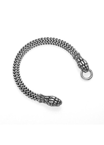 Гарний сталевий браслет у вигляді змії, браслет змія тримає в пащі сталеве коло Fashion Jewelry (331899488)