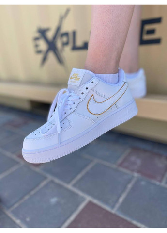 Білі Осінні кросівки чоловічі nike air force 1 white 5 найк аір форс 1 преміум No Brand
