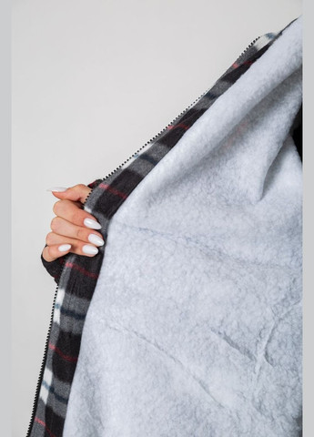 Кофта-рубашка на молнии утепленная, цвет черно-серый, 244R2210 Ager (306733959)