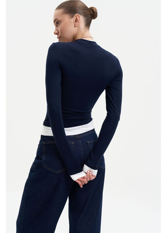 ЛОНГСЛІВ З КОНТРАСТНИМИ ВСТАВКАМИ Twice (370777584)